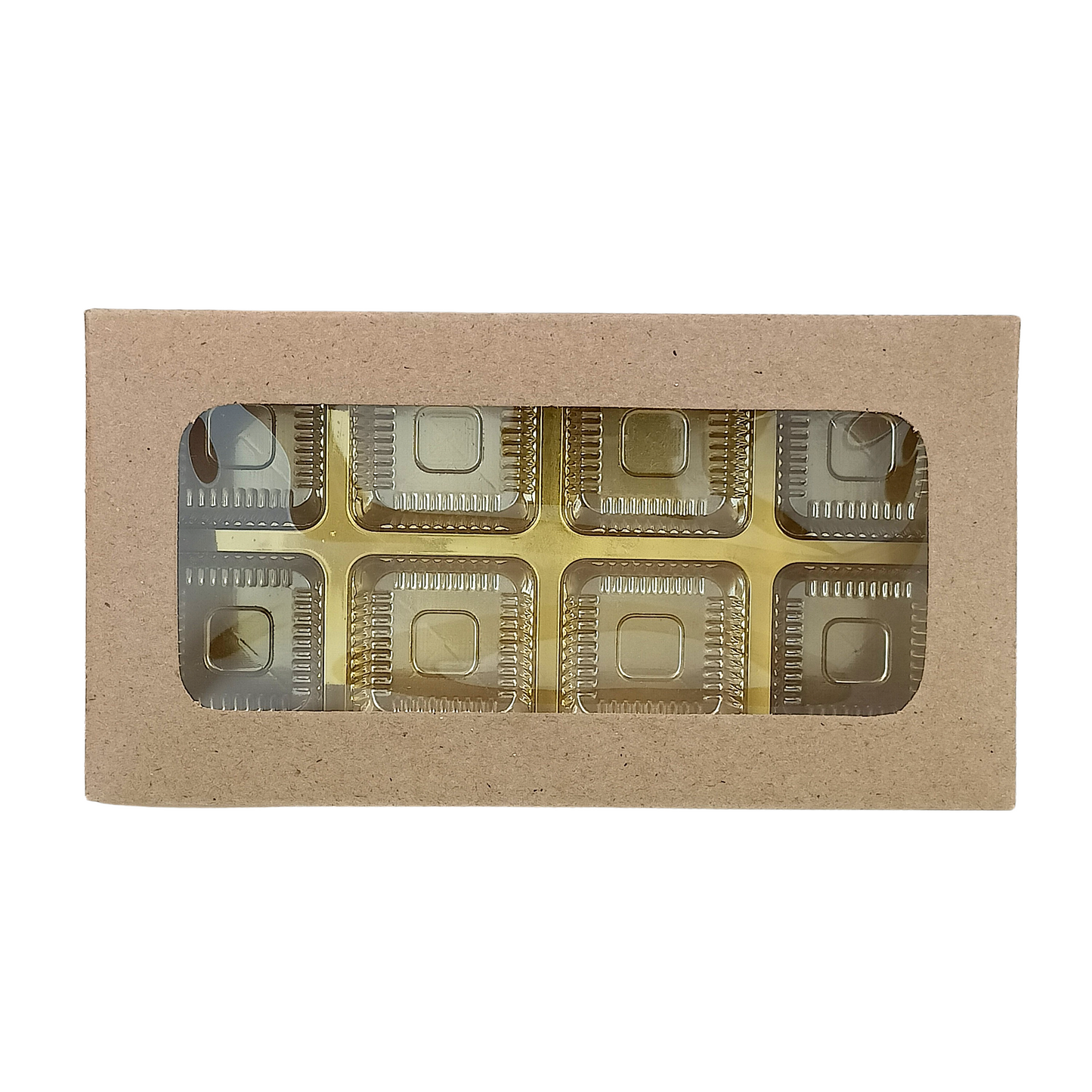 8 Cavity Chocolate Boxes I 7.5 x 4 x 1.25 inches I Kraft Box Royal Box Shop