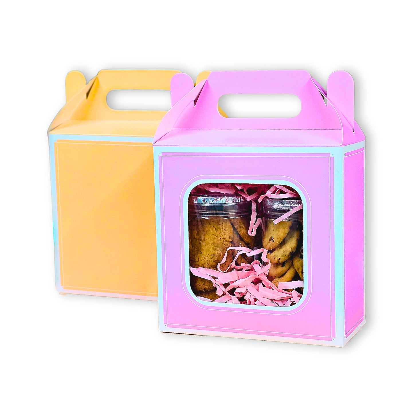 Royal Box Shop® Window Gift Hamper Box I 10x10x4 Inch I Corn Yellow | RBF 2614
