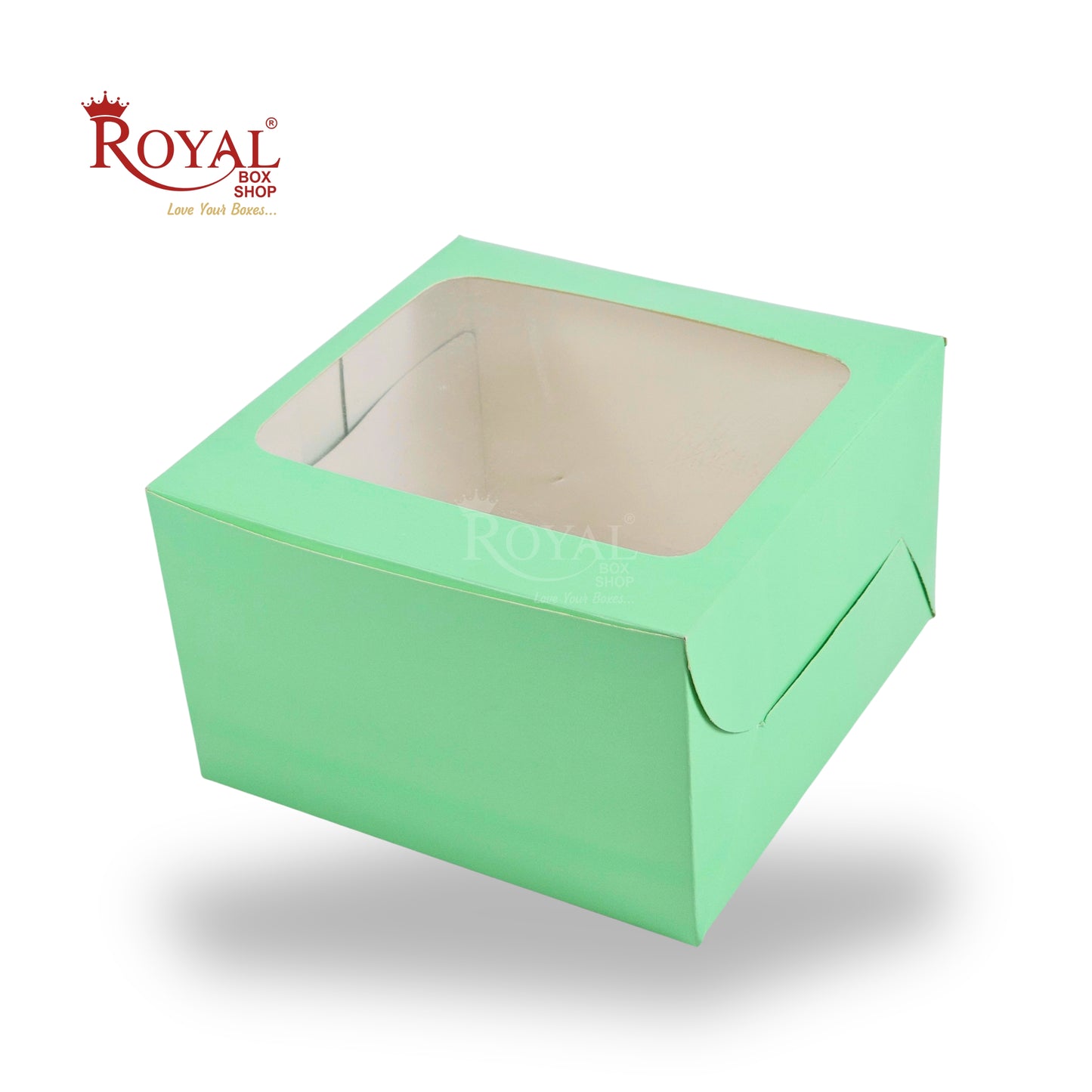 Window Cake Box | 8x8x5 Inches | Spring Green | FBB Paper | Half Kg Cake Box