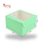 Window Cake Box | 8x8x5 Inches | Spring Green | FBB Paper | Half Kg Cake Box