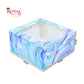 Window Cake Box| 8x8x5 inches | Blue Marble Print | FBB