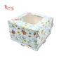 Window Cake Box I 8x8x5" Inches I Blue Floral I FBB Paper