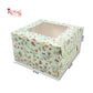 Window Cake Box I 8x8x5" Inches I Green Floral I FBB Paper