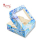 9pc Cupcake Boxes with Window | 10x10x3.5 Inch | Blue Marble Print | FBB