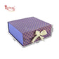 Royal Box Shop® Premium Rigid Gift Box I 9x9x3.5 Inch I Purple I Collapsible with Ribbon