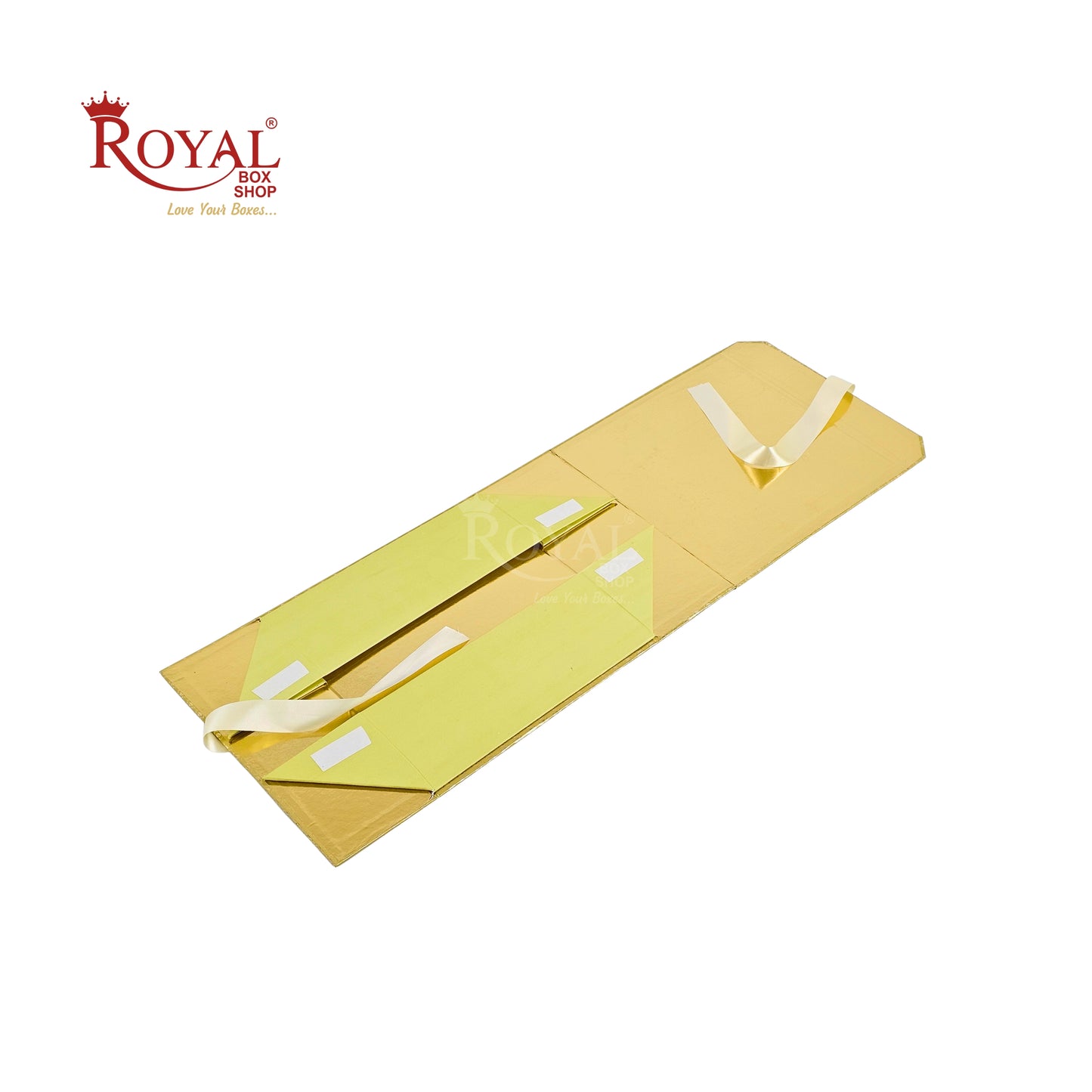 Royal Box Shop® Premium Rigid Gift Box I 9x9x3.5 Inch I Collapsible with Ribbon