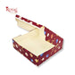 Christmas Theme Dry Cake Box With Window | 9x9x3 inch | Red | For Cakes, Dry Cakes, Chocolates, Cookies, Muffins