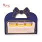 4" Inch Tube 3 Jar I Navy Blue Bow Hamper I 10x4.5x3.5 Inch