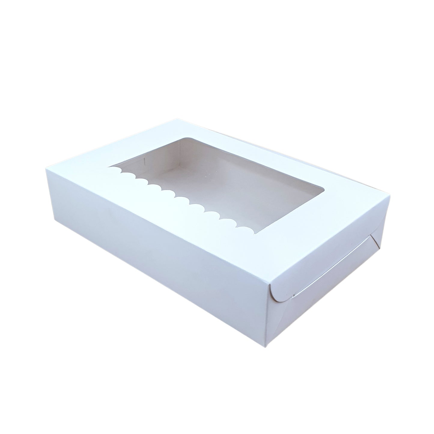 6pc Brownie Window Box I White Color I 9"x6"x2" inches