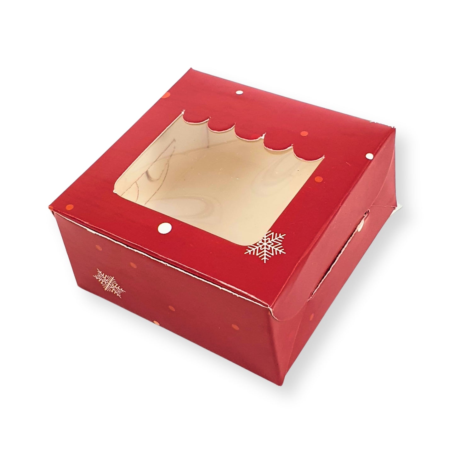 Christmas Theme 1Pc Brownie Window Box I Red I 3"x3"x1.5" inches