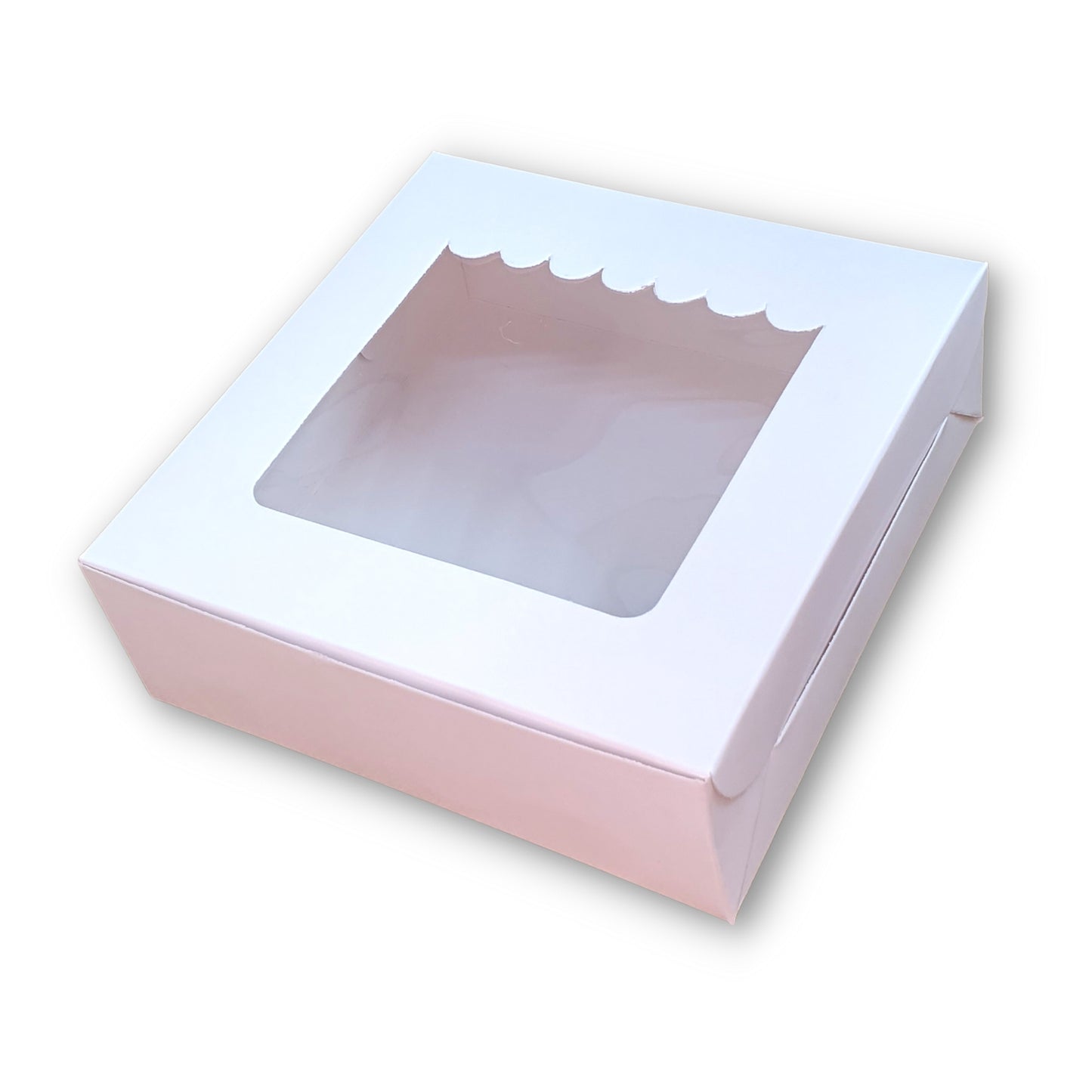 4pc Brownie Window Box I White Color I 6"x6"x2" inches