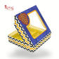 Premium 4 Cavity Gift Box for Chocolates I Festive Blue with Golden Tray & Window