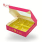 Premium 4 Chocolate Box with Golden Tray | 3.75x3.75x1 inches | Red