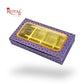8 Cavity Chocolate Boxes | 7.5x4x1.25 inches | Purple With Golden Foiling I B2B