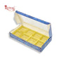 8 Cavity Chocolate Boxes | 7.5x4x1.25 inches | Blue With Golden Foiling