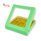 9 Cavity Chocolate Boxes I 5.5 x 5.5 x 1 inches I Green I B2B