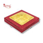 9 Cavity Chocolate Boxes | 5.75x5.75x1 inches | VT Red
