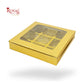 9 Cavity Chocolate Boxes I 5.5 x 5.5 x 1 inches I Golden
