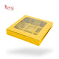 9 Cavity Chocolate Boxes I 5.5 x 5.5 x 1 inches I Yellow Flower Print