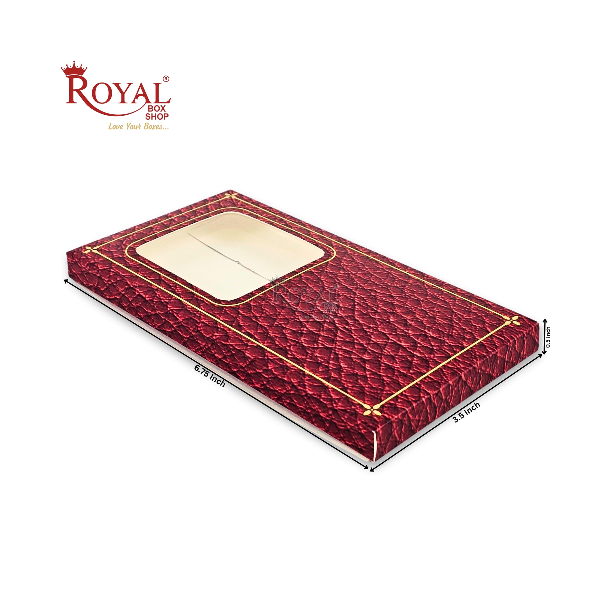 premium slim chocolate packaging box red