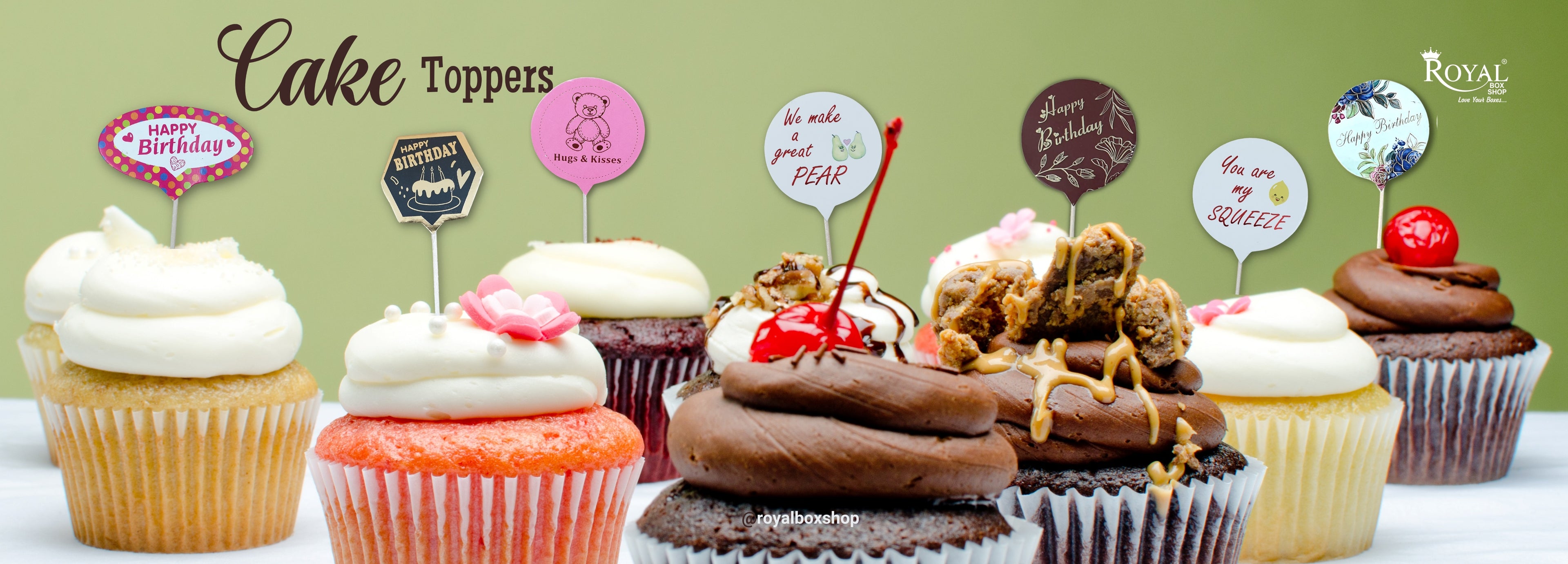 Buy Online cake topper from Royal Box Shop for your Cake, Cookies, brownie,