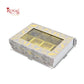 12 Cavity Rigid Chocolate Boxes With Window | Magnetic Flap | Grey with Gold Foiling | 7.5 X 5.5 X 1.5 Inch | Kappa Boxes