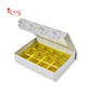 12 Cavity Rigid Chocolate Boxes With Window | Magnetic Flap | Grey with Gold Foiling | 7.5 X 5.5 X 1.5 Inch | Kappa Boxes