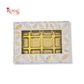 12 Cavity Rigid Chocolate Boxes With Window | Magnetic Flap | Grey with Gold Foiling | 7.5 X 5.5 X 1.5 Inch | Kappa Boxes