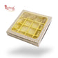 16 Cavity Chocolate Box | 7.5x7.5x1.25 inch | White With Golden Foiling I B2B