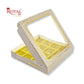 16 Cavity Chocolate Box | 7.5x7.5x1.25 inch | White With Golden Foiling