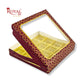 16 Cavity Chocolate Box | 7.5x7.5x1.25 inch | Maroon With Golden Foiling I B2B