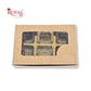 6 Cavity Chocolate Kraft Boxes with Window - 5.75 x 4 x 1 inches - Brown
