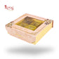 9 Cavity Rigid Chocolate Box With Window | Magnetic Flap |Pink Glower | 5.5x5.5x1.5 Inch
