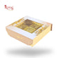9 Cavity Rigid Chocolate Box With Window | Magnetic Flap |White Glower | 5.5x5.5x1.5 Inch