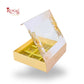 9 Cavity Rigid Chocolate Box With Window | Magnetic Flap |White Glower | 5.5x5.5x1.5 Inch