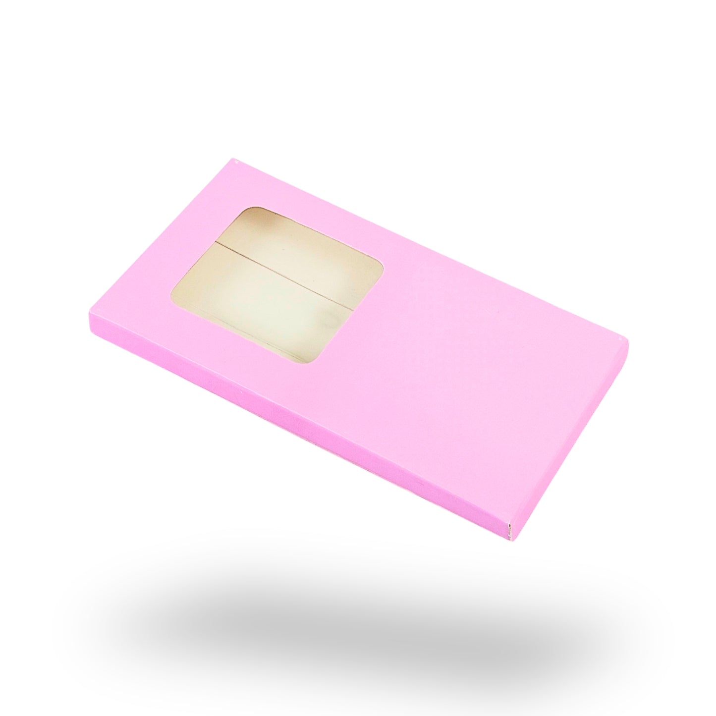 Royal Box Shop® Premium Chocolate Bar Box with Window I Pastel Pink I 6.75x3.5x0.50 Inch