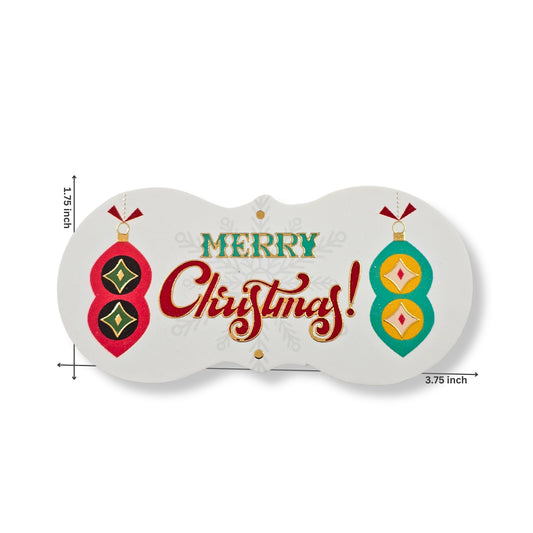 Christmas Gift Hamper Tags | 3.75x1.75 Inch | Merry Christmas Theme | Pack of 50 Gift Tags