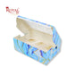6pc Cupcake Box With Window | 10x7x3.5 Inch | Blue Marble Print | FBB