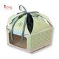 Dry Cake Box with Gold Foil Accents (7x7x3 Inch) Green Flower Royal Box Shop
