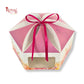 Dry Cake Box with Gold Foil Accents (7x7x3 Inch) Grey Flower Royal Box Shop