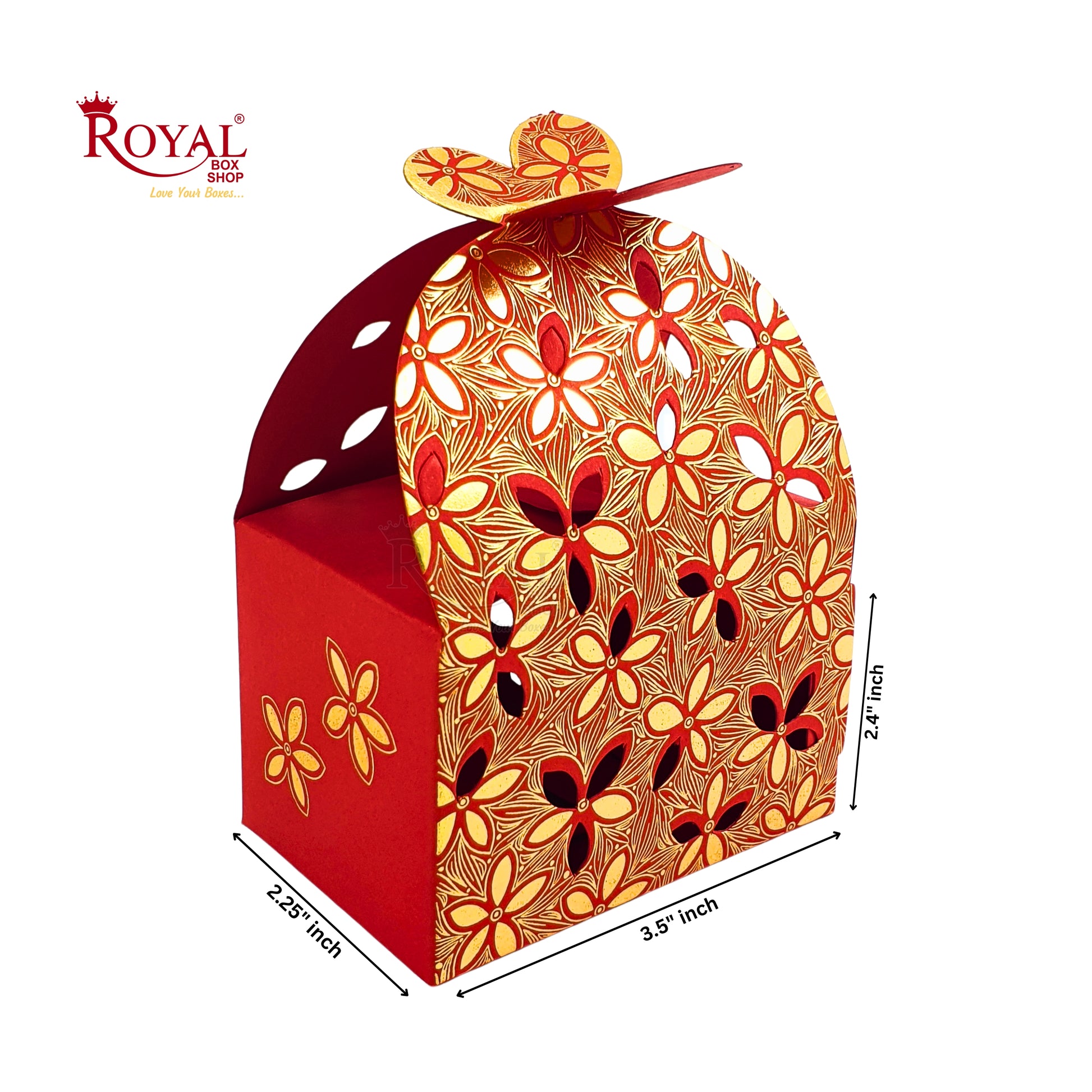 Flower Butterfly Hollow Candy Box by Royal Box Shop – Perfect for Return Gifts and Party Favors Royal Box Shop