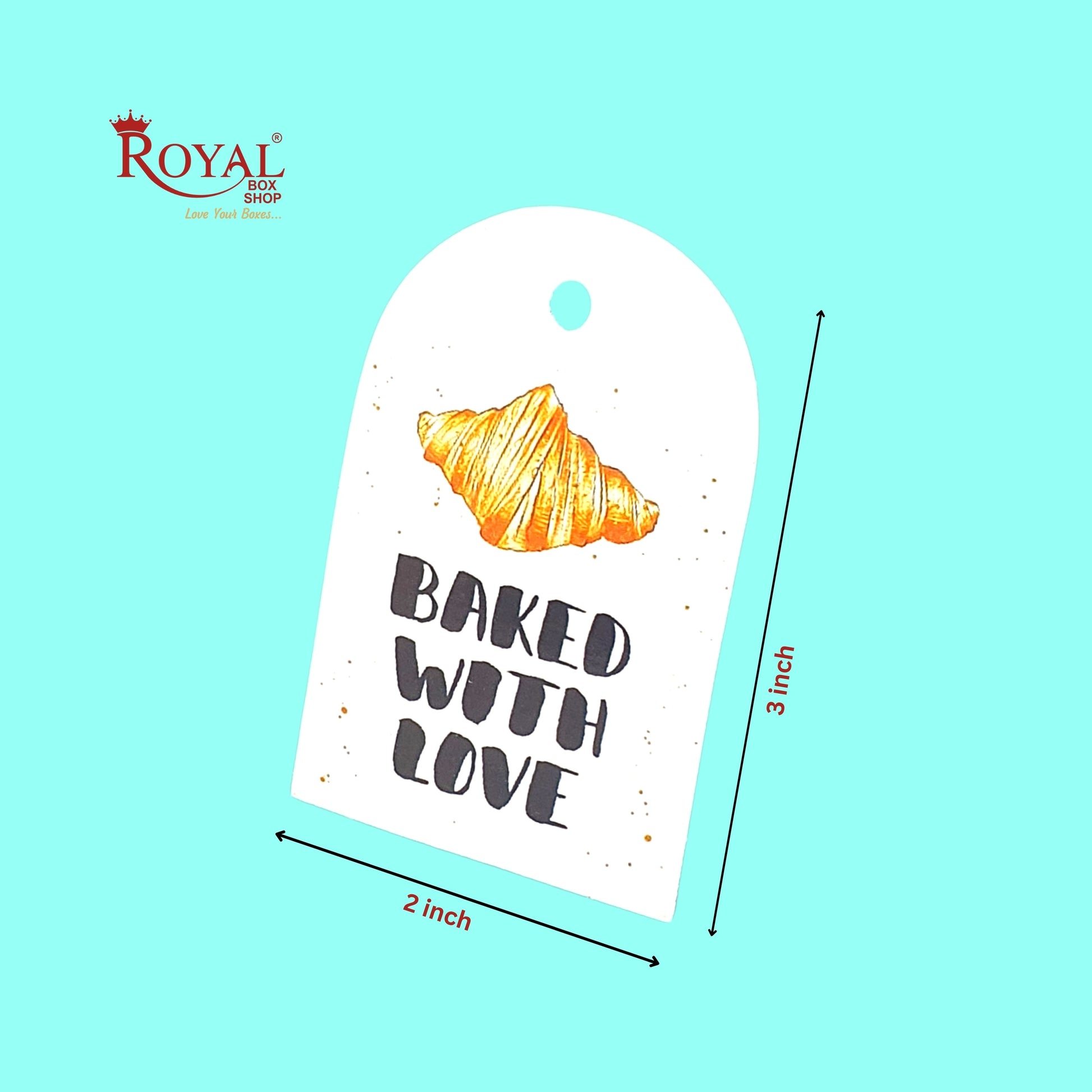 Gift Hamper Tags I Baked With Love I Use For Gift Hamper Boxes, Cake Boxes, Return Gifts Royal Box Shop