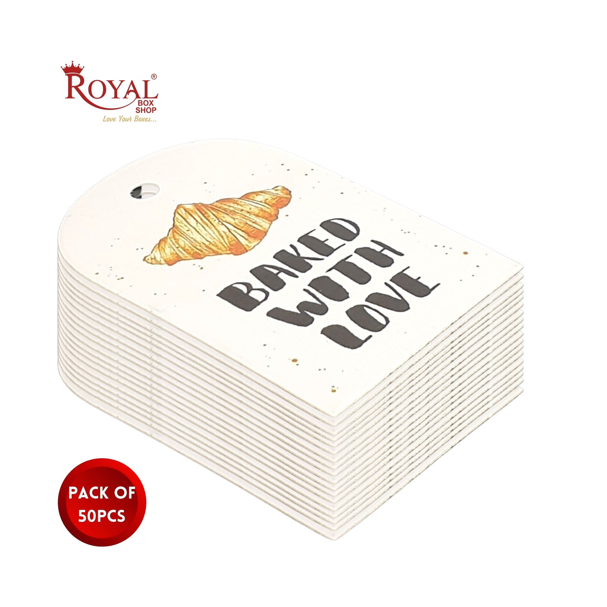 Gift Hamper Tags I Baked With Love I Use For Gift Hamper Boxes, Cake Boxes, Return Gifts Royal Box Shop