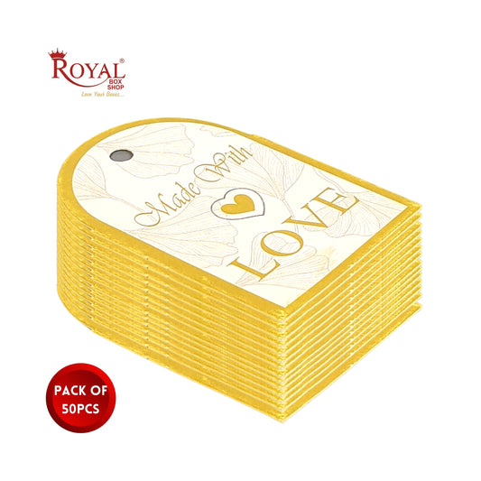 Gift Hamper Tags I Handmade With Love 2 I Use For Gift Hamper Boxes, Cake Boxes, Return Gifts Royal Box Shop