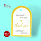 Gift Hamper Tags I Thank You Especially For You I Use For Gift Hamper Boxes, Cake Boxes, Return Gifts Royal Box Shop