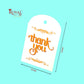 Gift Hamper Tags I  Thank You I Orange I Use For Gift Hamper Boxes, Cake Boxes, Return Gifts Royal Box Shop