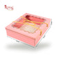 Premium Gift Hamper Box I 10x12x3.5 Inch I Pink I With Golden Dori Handle