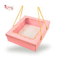 Premium Gift Hamper Box I 10x12x3.5 Inch I Pink I With Golden Dori Handle