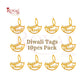 Happy Diwali Tags I Acrylic Golden I Gift Tags I Pack of 10 Gift Tags I Free Shipping 04 Royal Box Shop