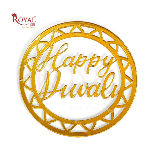 Happy Diwali Tags I Acrylic Golden I Gift Tags I Pack of 10 Gift Tags I Free Shipping 05 Royal Box Shop